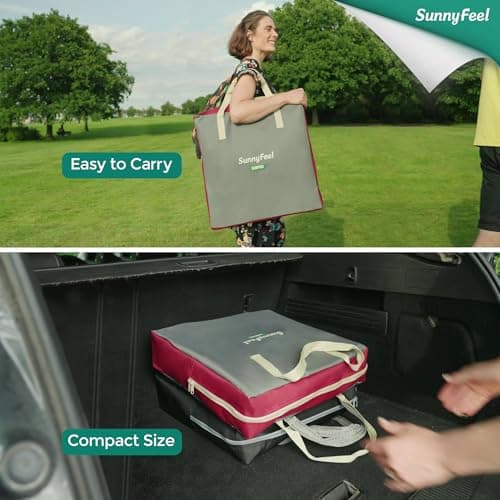 SUNNYFEEL Oversized Camping Directors Chair, Portable Folding Lawn Chairs for Adults Heavy Duty with Side Table,Pocket for Beach, Fishing,Picnic,Concert,Tailgating, Outdoor Foldable Camp Chair 5