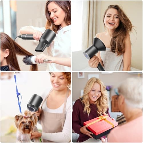 Hair Dryer - 110,000 RPM Professional Hair Dryer with Diffuser, Ionic Blow Dryer, 8 Wind Modes, Magnetic Nozzles, Fast Drying for All Hair Types - Ideal Christmas Gift for Women 7