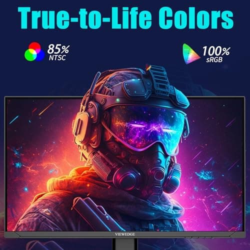 Viewedge Gaming Monitor 27 inch QHD (2560x1440p) 240Hz Computer Monitor, 1ms HDR10 IPS DisplayPort HDMI 2K Vertical Monitor, Wall Mountable Built-in Speakers 6