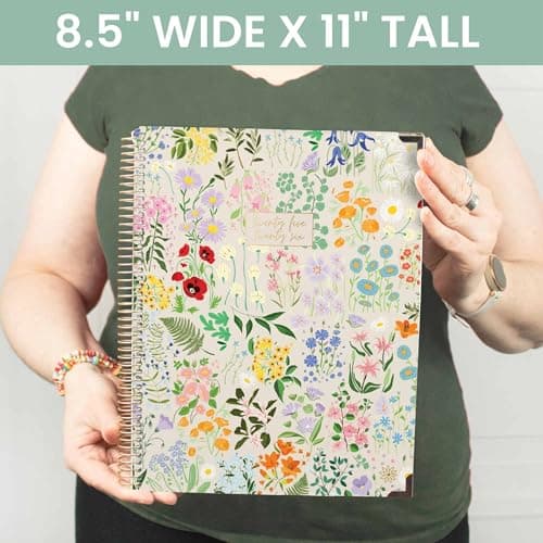 bloom daily planners HARDCOVER Planner 2025-2026 (8.5" x 11") Academic Year (July 2025 - July 2026) - Task Goal Organizer - Monthly & Weekly Inspirational Agenda Book - Garden Party, Beige 6