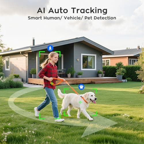 xmartO [2-Pack AI Tracking Ceiling CAM 2K HD Metal Dome PTZ Wireless Security Camera with Automatic Tracking, 2-Way Audio and Night Vision (Standalone WiFi Camera, NOT add-on CAM to NVR) 5