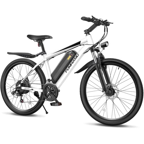 Funhang Electric Bike for Adults, 1000W Peak Ebike, 50Miles 21.7MPH Electric Mountain Bike, 26" Adult Electric Bicycle with 48V Removable Battery, Fenders,7 Speed, Front Suspension, UL 2849 Certified