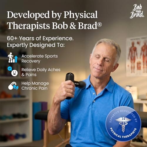 BOB AND BRAD Q2 Mini Massage Gun, Pocket-Sized Deep Tissue Massager Gun, Portable Percussion Muscle Massager Gun, Ultra Small & Quiet Muscle Massage Gun for Muscle Recovery with Carry Case 2