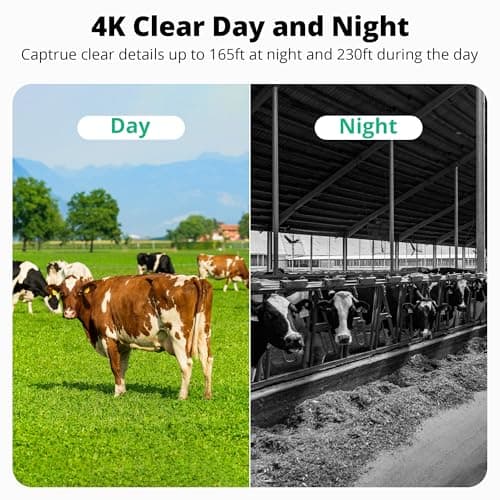 4G LTE Cellular Security Camera Outdoor, 4K 10x Optical Zoom Wireless Solar Camera 12000mAh, No WiFi or WiFi 2 Mode, 360° Pan and Tilt AI Tracking Cam for Remote Monitor with SIM Card and 64GB SD Card 6