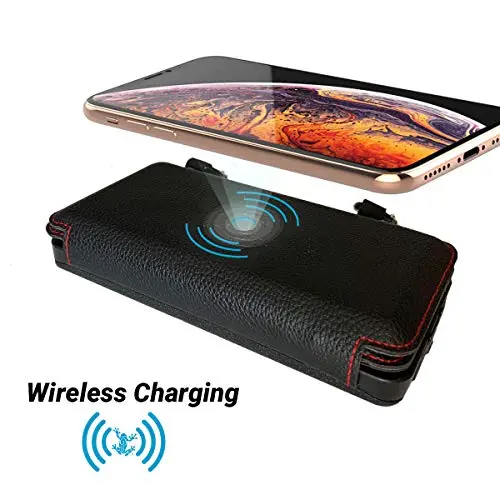 Survival Frog QuadraPro Solar Charger Power Bank - 5.5W 4-Panel Portable Wireless Phone Charger - Compatible with iPhone, Android, 2 USB Port, Flashlight, Magnetic Case, Hanging Loops - Battery Backup 5