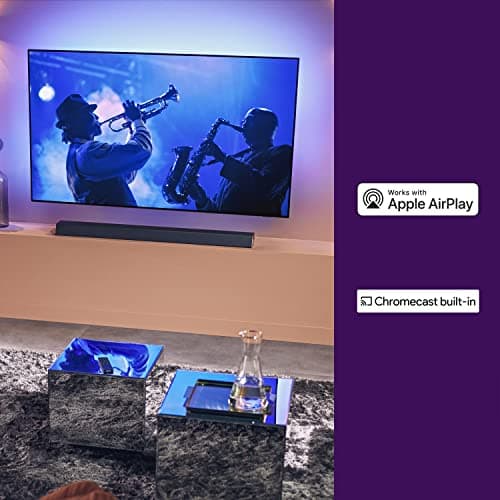 Philips B8905 Soundbar 3.1.2 with Wireless Subwoofer, Dolby Atmos, Compatible with DTS Play-Fi, Connects with Amazon Echo Devices and Voice Assistants, AirPlay 2 and BT Support, TAB8905,Black 5