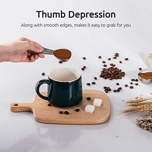 Coffee Scoop: U-Taste 18/8 Stainless Steel Measuring Coffee Scoop 2 tablespoon, Short Handled Measure Scooper for Ground Coffee, Bean in Canister (Silver, 2Tbsp/30ml) 6