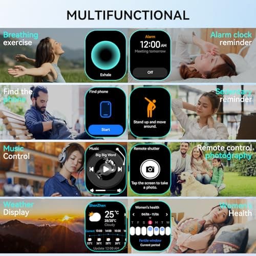 GPS Smart Watch for Men Women, 2.06" AMOLED Smartwatch with Bluetooth Call, 178+ Sports, Fitness Tracker with Compass/SPO2/Heart Rate/Sleep Monitor, 3ATM Waterproof for Android iOS, Outdoor Activity 8