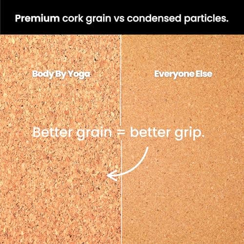 Luxury Cork Yoga Mat - Non Slip, Extra Thick Grip. Thicker, Longer, and Wider for More Comfort and Support. Tough Enough For Hot Yoga. Natural, Non Toxic, and Eco Friendly. Optional Alignment Lines. 7