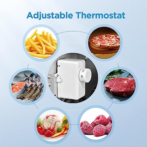 Midea WHS-109FW1 Upright Freezer, 3.0 Cubic Feet Mini Freezer, For Kitchen Apartment Office Basement or Dormitory, White 6