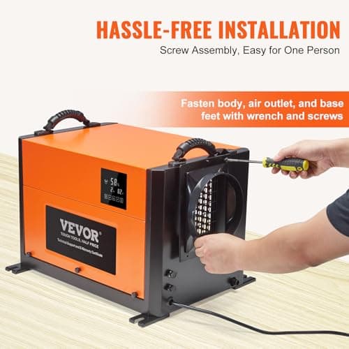 VEVOR 125 Pints Commercial Dehumidifier with Drain Hose for Crawl Spaces, Basements Warehouse & Job Sites, Large Capacity Dehumidifier for Water Damage Restoration, Auto Defrost, CSA Listed 5