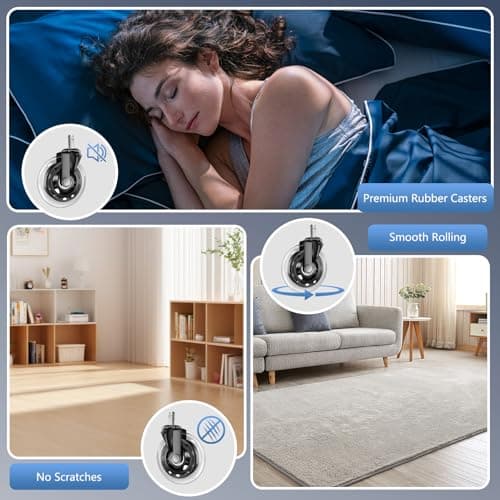 FANTAWESO Big and Tall Office Chair 800lbs- High Back Executive Computer Chair for Heavy People with Adjustable Lumbar Support and Quiet Wheels- Large Desk Chair for Home Office (Black) 6