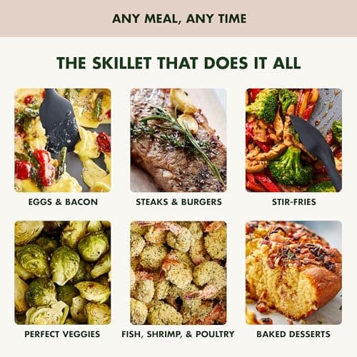 GreenPan Advanced 12” X 15” Electric Skillet with Lid, 7QT Capacity for Family Meals, Healthy Ceramic Nonstick PFAS-Free Coating, Fry, Sauté, Steam, Simmer, Sear, Stir Fry, Dishwasher Safe, Clay 5