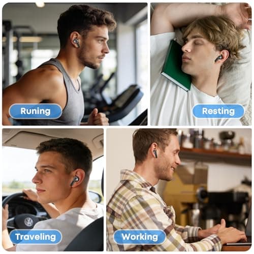 Fhumsh Wireless Earbuds, Bluetooth 5.3 HiFi Stereo Headphones with Noise Cancelling Mic zhozhuang 7