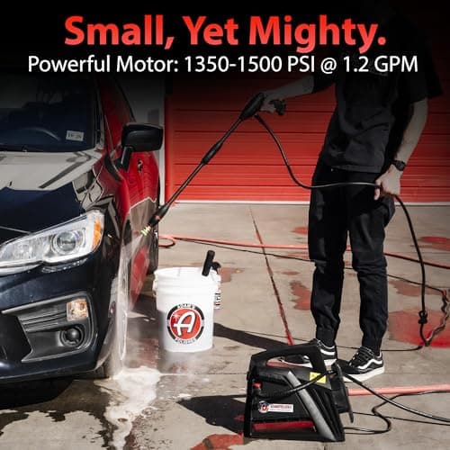 Adam's Polishes Compact Pressure Washer - Powerful, Lightweight, Portable Electric Pressure Washer Sprayer | Max 1500 PSI, 1.2 GPM | for Car Home Auto Patio RV Motorcycle & Garage 5