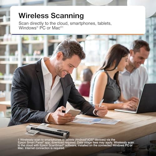 Epson RapidReceipt RR-70W Wireless Mobile Tax Receipt and Color Document Scanner with Complimentary Data Management Software for PC and Mac 6