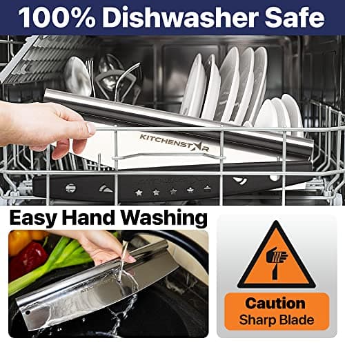 KitchenStar 16-Inch Pizza Cutter Rocker Blade - Sharp Stainless Steel Slicer Knife, Protective Cover, Dishwasher Safe, Large - Professional Pizza Oven Accessories 5