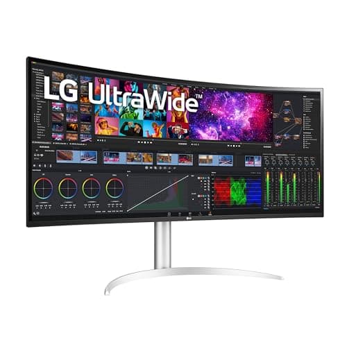 LG 40WP95C-W 40” UltraWide Curved WUHD (5120 x 2160) 5K2K Nano IPS Computer Monitor, DCI-P3 98% (Typ.) HDR10, Thunderbolt 4 w/ 96W PD, 3-Side Virtually Borderless Design Tilt/Height/Swivel Stand,Black 10