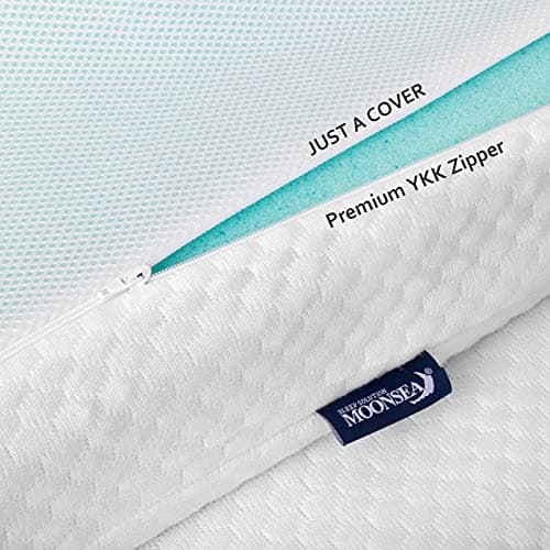 Moonsea Mattress Topper Cover (Cover Only) Twin Size, 3-4 Inch Zippered Viscose Made from Bamboo Cover for Latex Mattress Topper, Removable Memory Foam Mattress Topper Cover with Straps 6