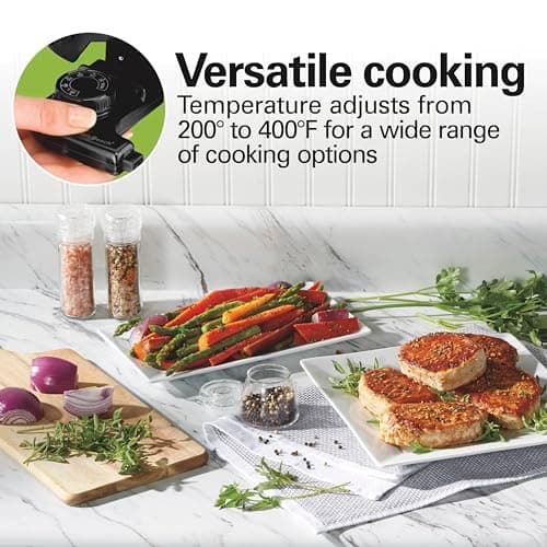 Hamilton Beach Electric Skillet with PFAS-Free Durathon Ceramic Coating, Removable 12x15” Pan, Adjustable Temperature, Reversible Design, Tempered Glass Lid, Black Nonstick Surface (38531) 5