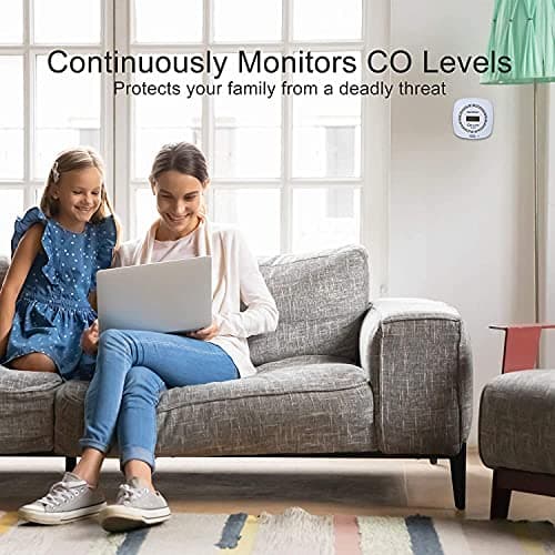3 Packs Carbon Monoxide Detectors - Hembisen CO Alarm Detector Monitor Battery Operated with Digital Display for House Kitchen Restaurant Hotel Office 6