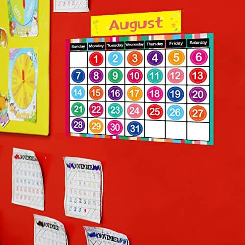 Calendar Bulletin Board Set for Classroom Bulletin Board Decoration 109Pcs Colorful Theme School Teacher Supplies 8