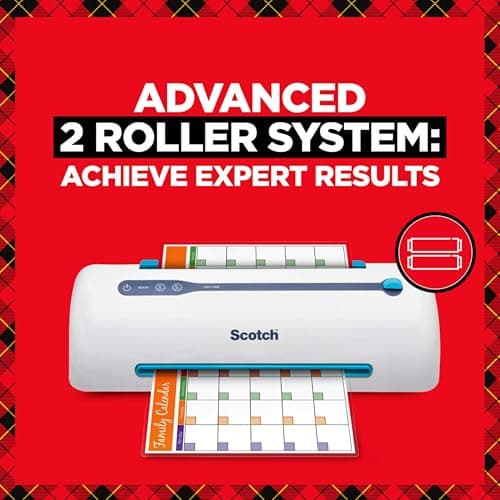 Scotch PRO TL906 Thermal, Laminator Machine, 1 Laminating Device, White/Blue, Laminate Recipe Cards, Photos, Documents, for Home, Office, or School Supplies, 9 in 8