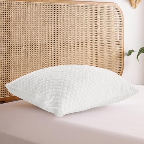 WELLCO Extra Firm Pillow Standard Size 26 x 18 inch, Bed Pillow with Adjustable Insert and 1 Cooling Pillowcase, Not Only Provides Stronger Support But Aslo Comfortable 8