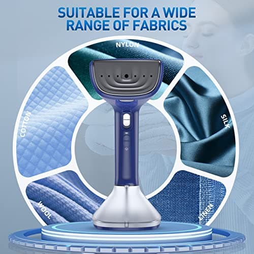 Steamer for Clothes - 1800W Powerful Steam, 2 Modes for Wet and Dry Ironing, 20-Second Fast Heat-up,Detachable Water Tank with Heat-Resistant Gloves -Removing Wrinkles.Only for 120V Countries.Blue 5