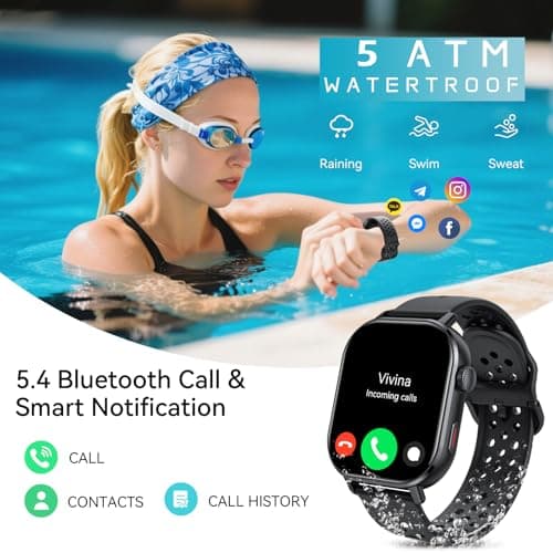 GPS Smart Watch for Men Women, 2.06" AMOLED Smartwatch with Bluetooth Call, 178+ Sports, Fitness Tracker with Compass/SPO2/Heart Rate/Sleep Monitor, 3ATM Waterproof for Android iOS, Outdoor Activity 10