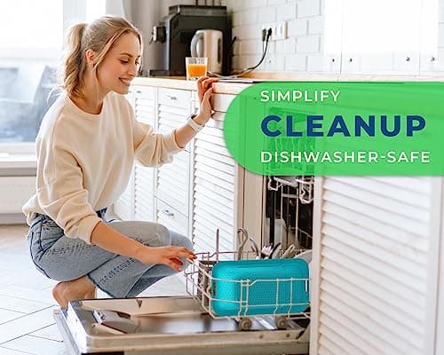 Comfify Over The Sink Colander - Sleek & Modern Strainer for Kitchen - Use with Pasta, Veggies, Grains, Rice & Berry and Fruit Washing Bowl - Strainer, Colander - Peacock Blue 5