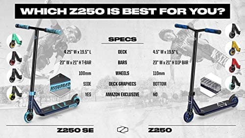 Fuzion Z250 Pro Scooters - Trick Scooter - Intermediate and Beginner Stunt Scooters for Kids 8 Years and Up, Teens and Adults – Durable, Smooth, Freestyle Kick Scooter for Boys and Girls 6