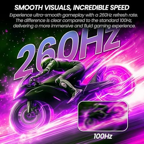 CRUA 27'' Curved Gaming Monitor 260Hz/240Hz, QHD 1440P 1800R VA Panel Computer Monitor with Built-in Speakers, Support AMD FreeSync, 120% sRGB, Blue Light Filter, HDMI2.0 & DP1.4, Wall Mountable-Black 4