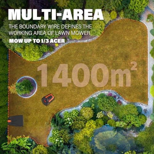 MAXLANDER Robot Lawn Mower, Automatic Robot Mower APP Controlled with Schedule, Self-Charging, Bluetooth/Wi-Fi Connected Robotic Lawn Mowers, Covers up to 1/3 Acre (15069 sq ft) 5
