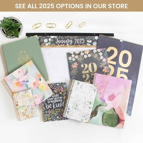 bloom daily planners HARDCOVER 2025 (8.5" x 11") Calendar Year Day Planner (January 2025 - December 2025) - Passion/Goal Organizer - Monthly & Weekly Inspirational Agenda Book - Eucalyptus, White 7