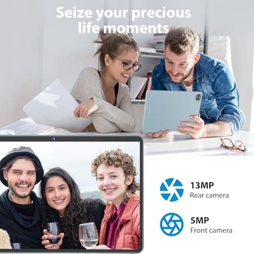 Suicoey 2026 11 inch Android 15 Tablet with Keyboard, 24GB+256GB, 2TB Expand, 8000mAh, 5MP+13MP, 5G WiFi, Gemini AI, Split Screen, Widevine L1, 2 in 1 Tablets PC with Case, Mouse, Stylus(Silver Case) 7