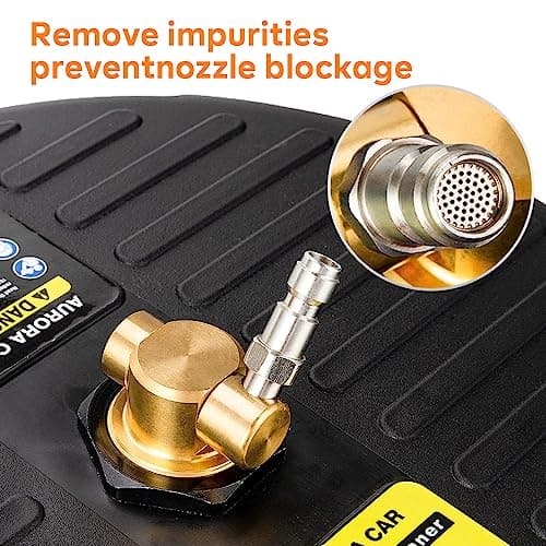 AURORA CAR 15" Pressure Washer Surface Cleaner, 3600PSI, Black, Industrial Style, Battery Powered, Surface Cleaner Attachment with 1/4" Quick Coupler for Driveway, Sidewalk, Garden, Patio 4