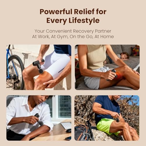 BOB AND BRAD Q2 Mini Massage Gun, Pocket-Sized Deep Tissue Massager Gun, Portable Percussion Muscle Massager Gun, Ultra Small & Quiet Muscle Massage Gun for Muscle Recovery with Carry Case 9