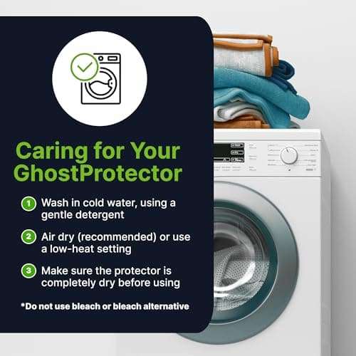 GhostBed Waterproof Mattress Protector Queen - Noiseless, Breathable, Lightweight, Plastic-Free Deep Pocket Mattress Cover for Queen Size Bed 6