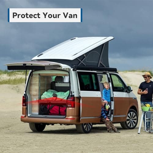 CPVAN 125dB Loud Motion Sensor Alarm with 328ft Remote Control (40ft PIR Detector, Batteries), Indoor Wireless Infrared Security Motion Detector with Siren for Home Garage Van (CP2 Pro, Black) 6