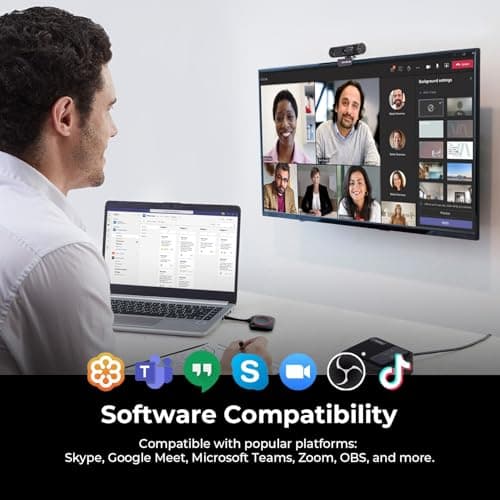 AVerMedia PW315 TAA/NDAA Compliant 1080p 60fps Webcam – Wide-Angle USB Camera with Dual Mics & AI Auto Framing, Fixed Focus HD Webcam for PC/Mac, Zoom, Teams, Google Meet, Streaming, Content Creation 6