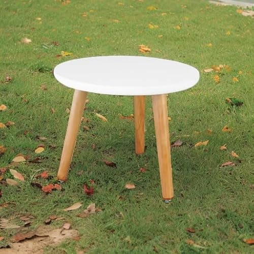 Uneedem Indoor Plant Stand, Wood Mid Century Modern Small Round Side Plant Table for Indoor Plants, 8.9" Tall Plant Holder for Flower Pots End Table 5
