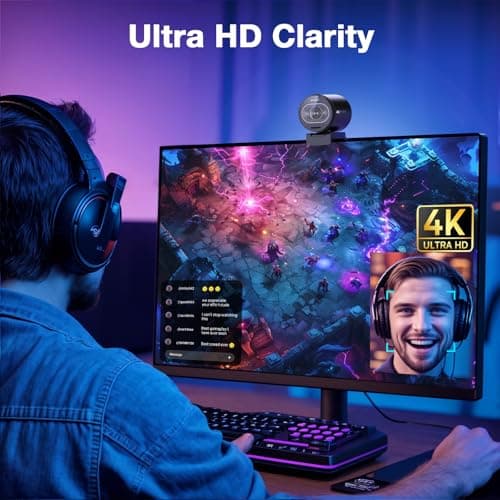 EMEET S600 4K Webcam with Tripod for Streaming - Sony 1/2.55'' Sensor, PDAF Autofocus, 1080P@60FPS, 2 Noise Reduction Mics, Built-in Privacy Cover, 73° FOV, Streaming Webcam for Product/Game/Beauty 6