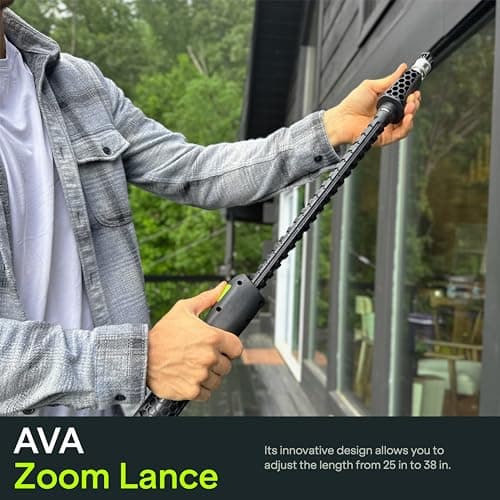 AVA GO P45 Pressure Washer XL, 1800 Max PSI 2.0 Max GPM 1800 W, Includes 40 ft Pressure Hose, Zoom Lance, Premium Foam Cannon, Microfiber Mop, and 4 Nozzles Tips - Pressure Washer for car Cleaning 6