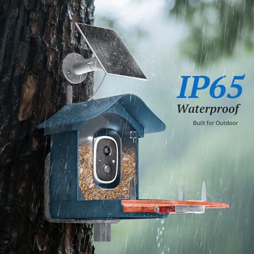 DOCOON Smart Bird Feeder with Camera, 2K HD AI Identify Birds Species, Bird Watching Camera with Solar Panel, Gift for Mom Dad Birdlovers 8