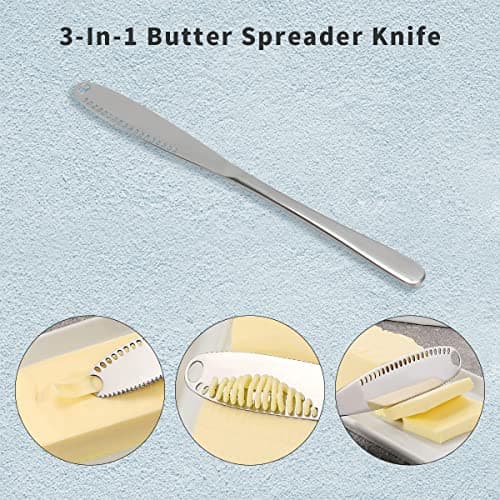 Ceramic Butter Dish with Lid - SGAOFIEE Porcelain Butter Dish with Lid and Knife for Countertop, Perfect for 1 Stick of East Coast Butter 6