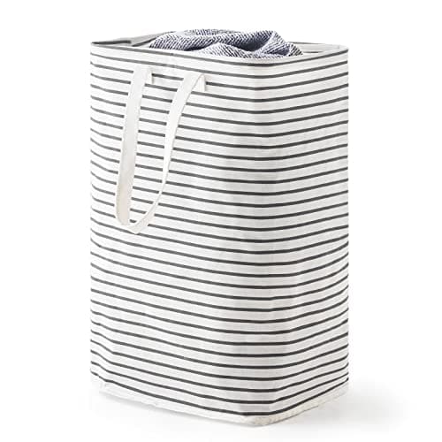 70L Freestanding Laundry Hamper, Collapsible Waterproof Clothes Basket with Easy Carry Long Handle, Washing Bag for Clothes, Toys (1 Pack, Grey)