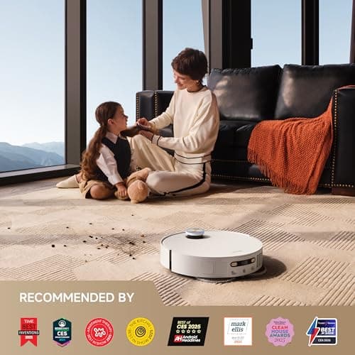 DREAME X50 Ultra Complete Robot Vacuum and Mop with Auto-Empty and Mop Self-Cleaning, 20,000Pa Suction, Obstacle Avoidance and 360° Navigation, Corner to Edge Deep Cleaning, Detangling Brush (White) 8