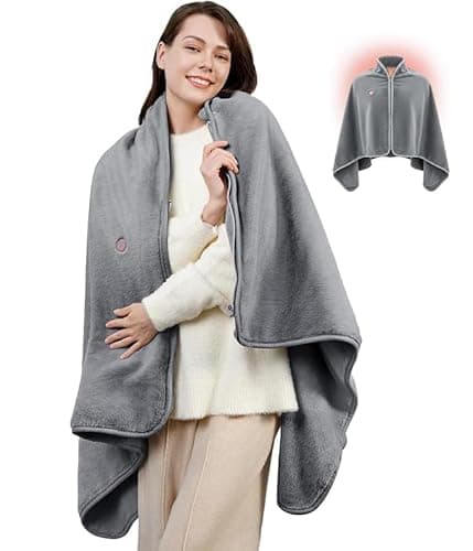 RayoLife Rechargeable Cordless Heated Blanket – Battery Operated & Battery Powered Heated Blanket, Warm Throw for Outdoor, Car & Home, Works with External Battery Pack (Battery Not Included)