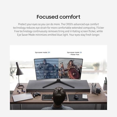 SAMSUNG LC32R500FHNXZA-RB 32" FHD Curved Monitor (Renewed) 5